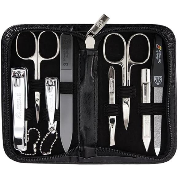 3 Swords Germany Solingen Manicure Pedicure Set Nail Care Kit Made in Germany - Picture 7 of 7